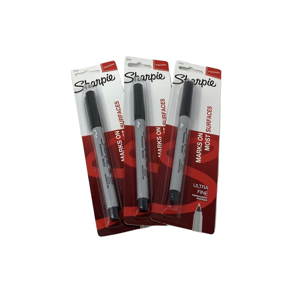 Sharpie Permanent Marker, Ultra Fine Point, Black, 5 Counts