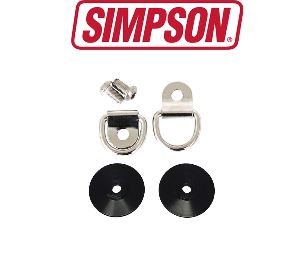 Simpson D-Ring Helmet Posts for Hans/Hybrid Device M6 Thread, SFI 38.1 Spec