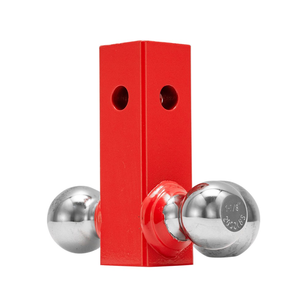 2inch Tri-Ball Tow Hitch 3 Way Adjustable Vertical Travel Solid Raise Drop Red