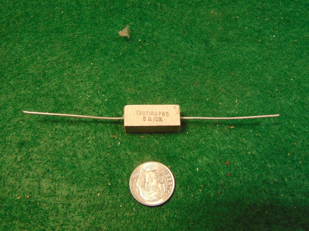 TRW 5 OHM Fixed 5 WATT CERAMIC WIREWOUND RESISTOR NOS