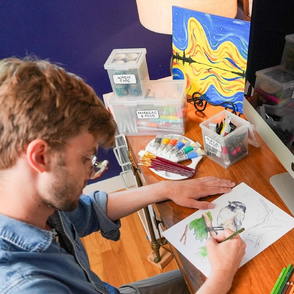 Bostitch Konnect Storage Containers with Combo pack 1 Large, 2 Medium, Clear