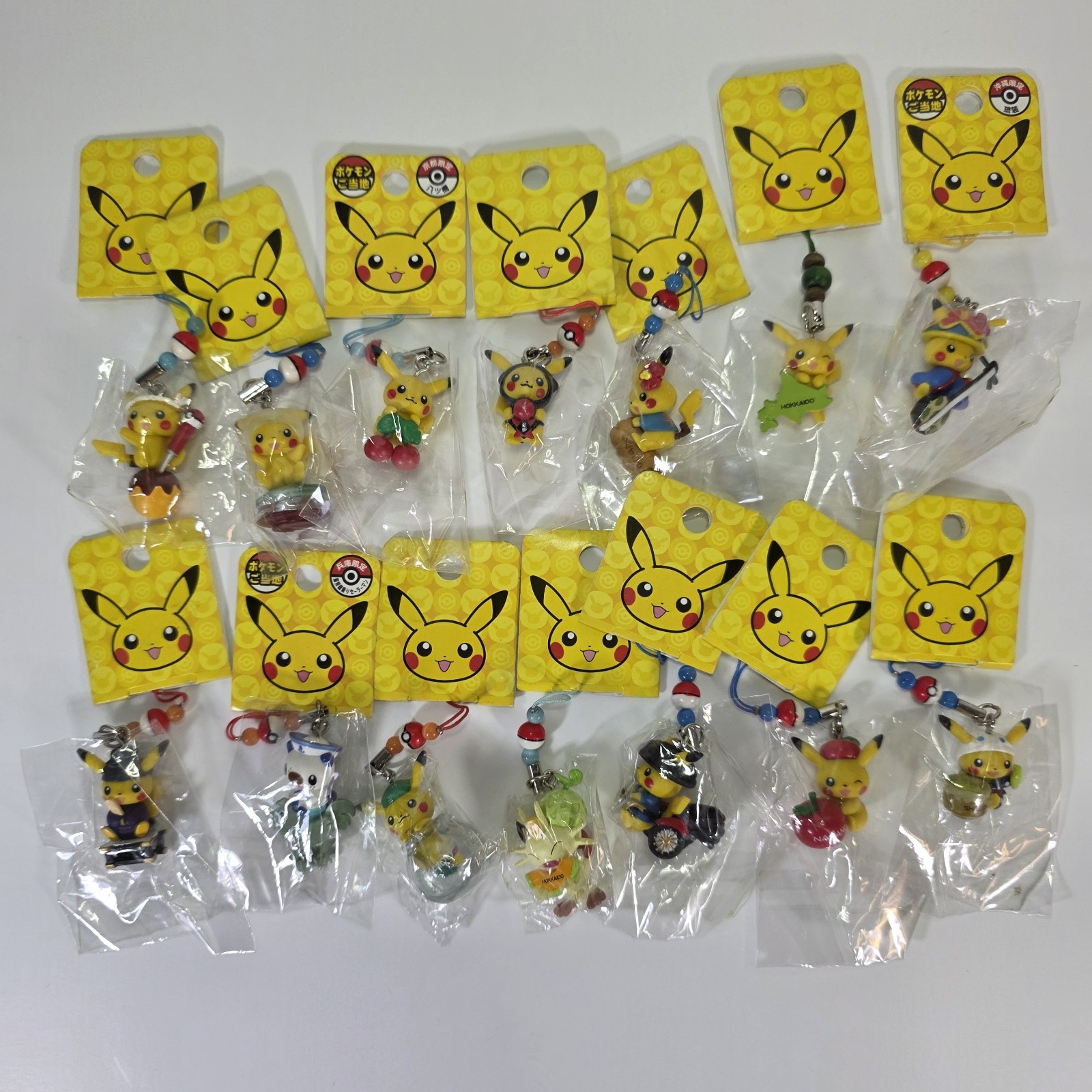 Pokemon 3D Pikachu/Meowth/Oshawott Cute Figure Phone Strap Key Pendant -SELECT-