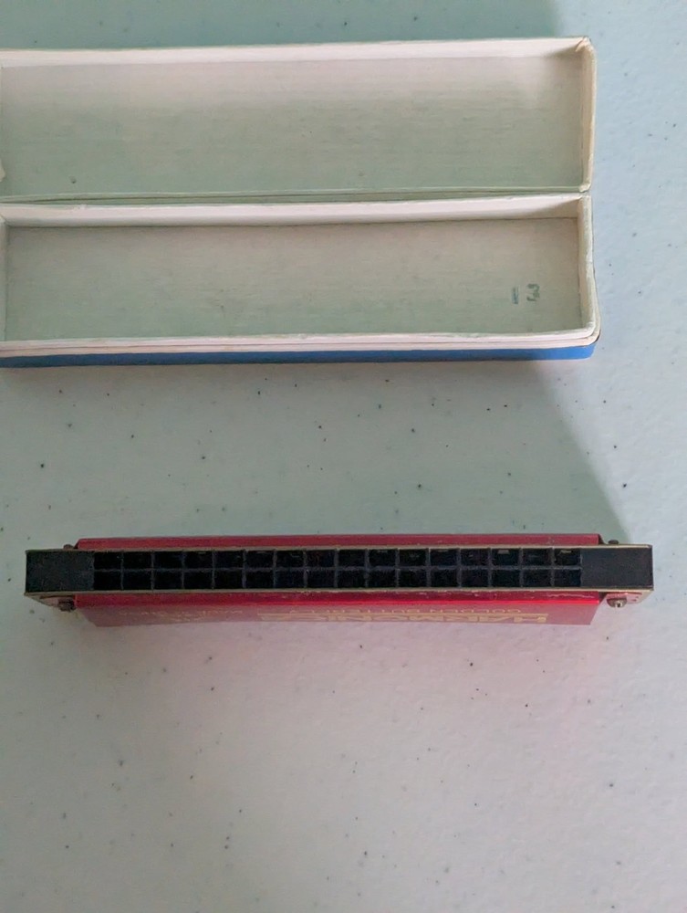 Harmonica with Box Golden Butterfly