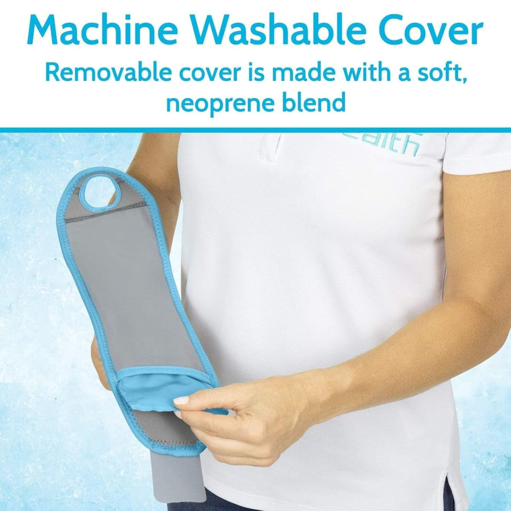 Wrist Ice Pack Wrap - Refreezable Gel Compression Support - Flexible Hot & Cold