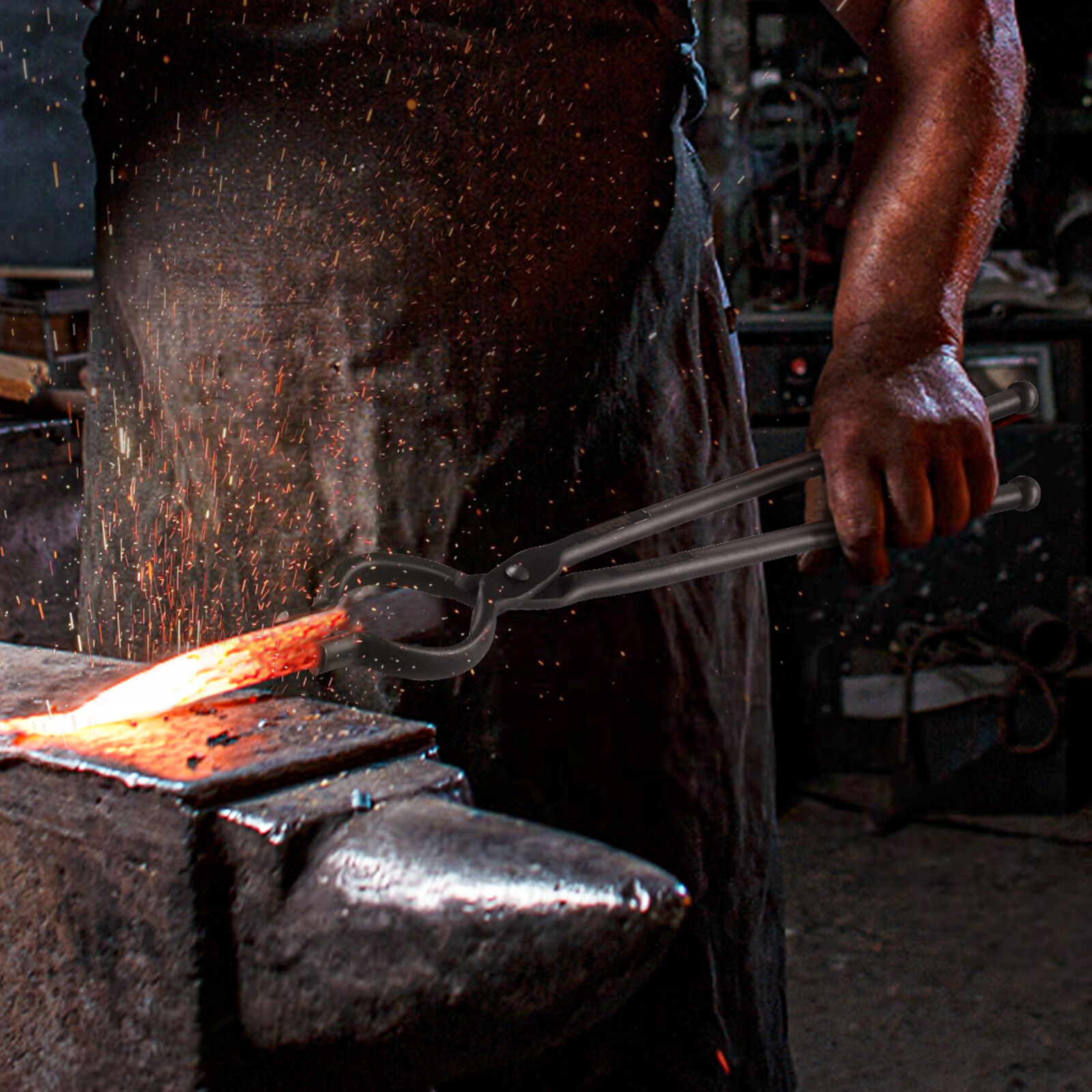 VEVOR Blacksmith Tongs 18” 4 PCS V-Bit Bolt Wolf Jaw Z V-Bit Gripping Tongs