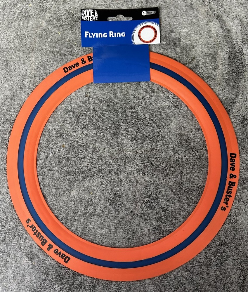 Dave & Buster's Orange & Blue Flying Ring - New