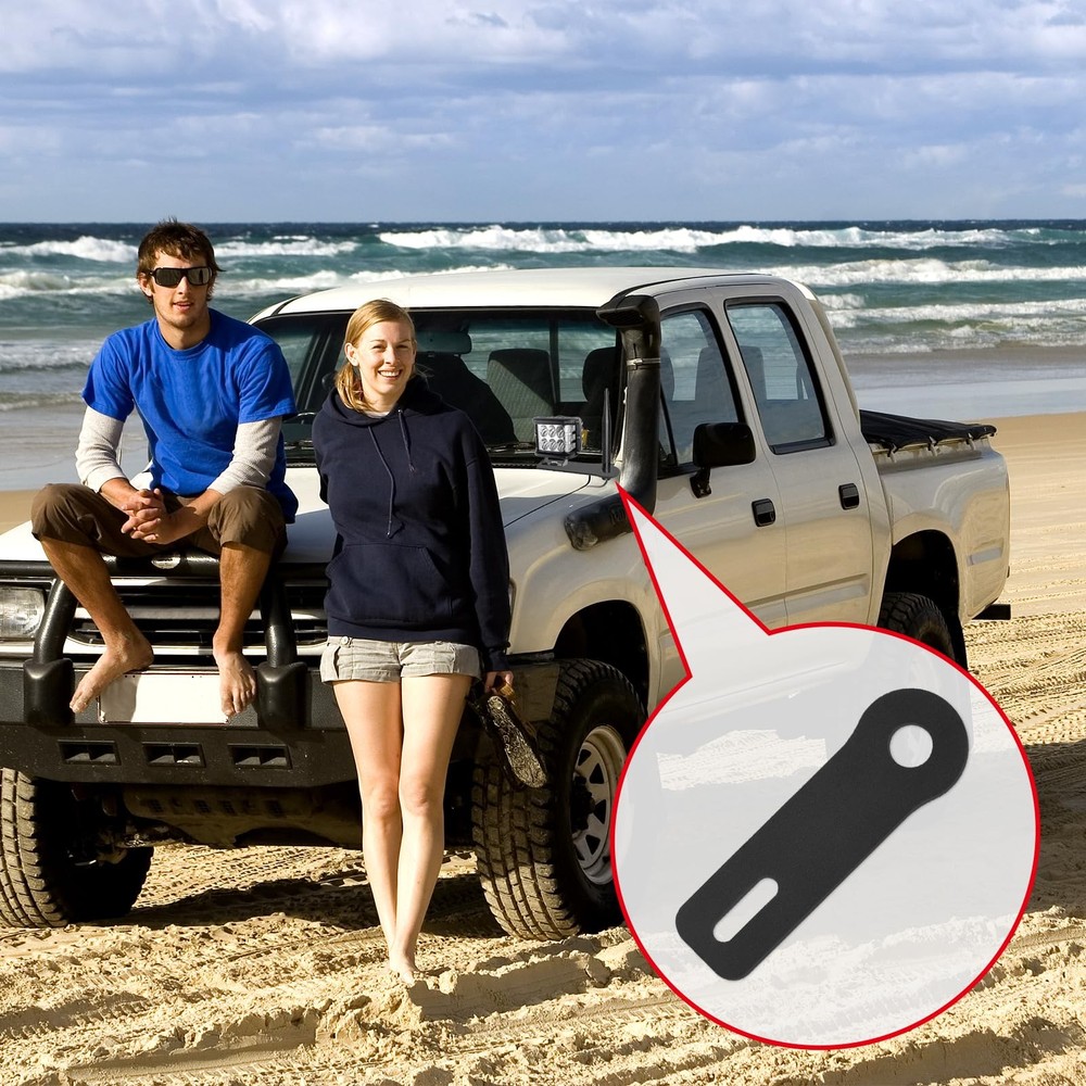 Universal Ham Antenna Ditch Light Bracket Extension, Car Mount Black
