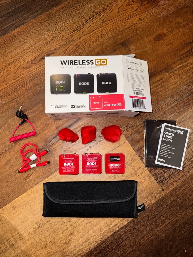 Rode Wireless GO (Gen 3) Digital Wireless Microphone Red