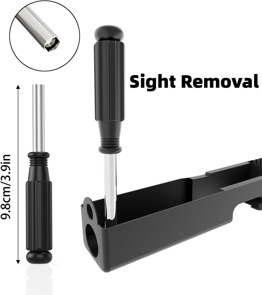 Tools Kit for Glock, Front Sight Remove Pin Punch Magazine Black Gen2