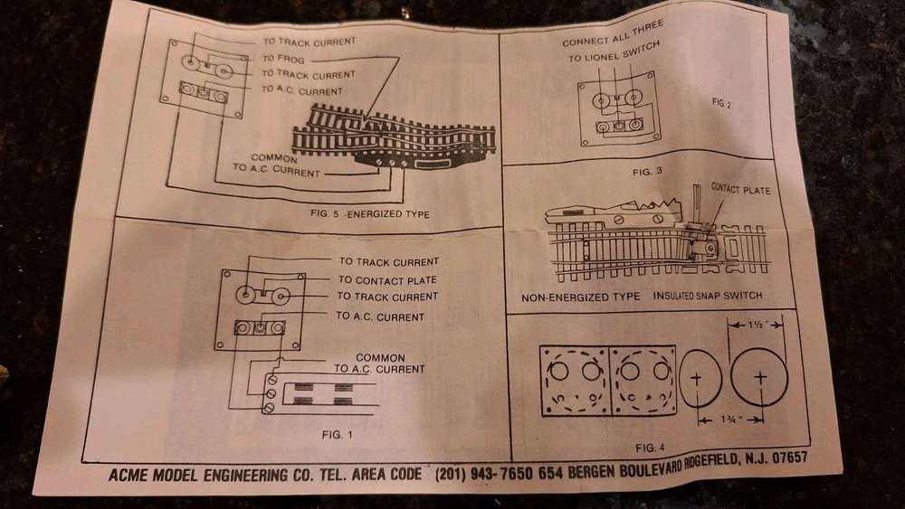Vintage Acme Switch/turnout Control Panel