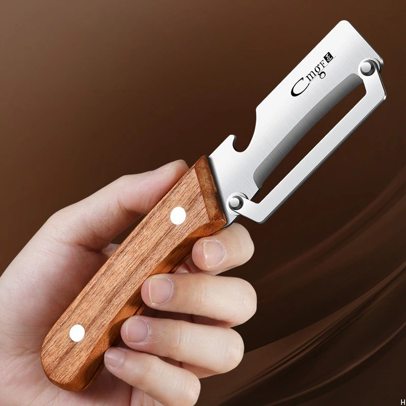 Wooden Vegetable Peeler Multi Function Kitchen Fruit Carrot Orange