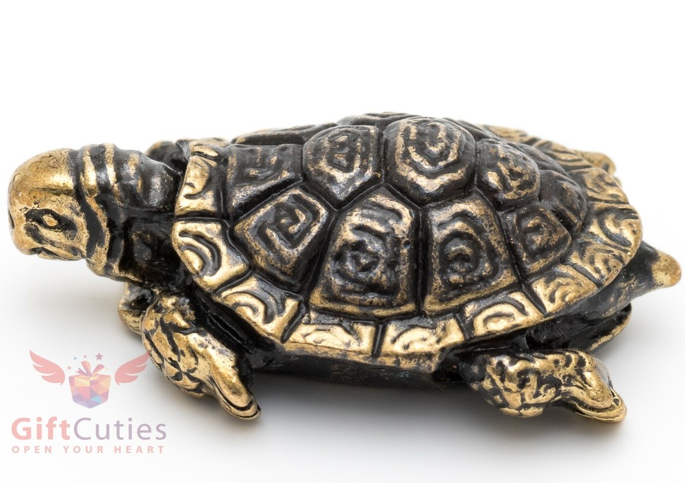 Solid Brass Figurine Water Sea Tortoise Turtle talisman IronWork