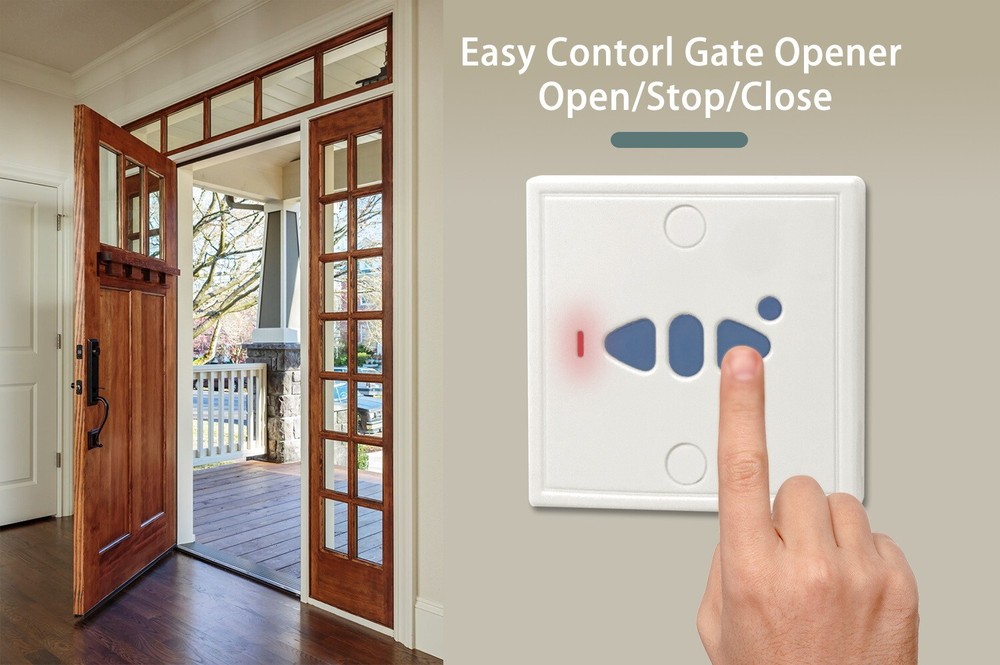 Blütezeit Wall-Mount Switch Wireless 433 MHz for Automatic Sliding Gate Opener