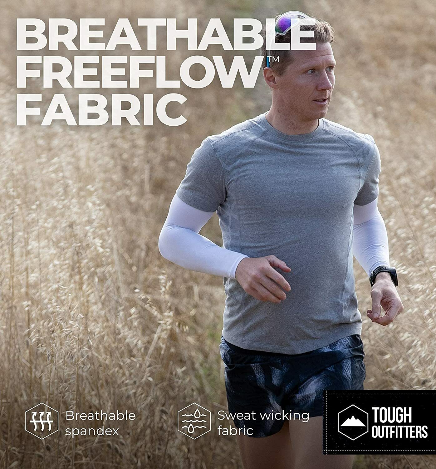 UV Sun Protection Arm Sleeves for Men & Women Sports Compression Cooling Sleeve