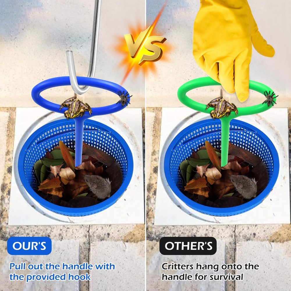 2 Sets Universal Pool Skimmer Basket Handle Hook for Inground Pools