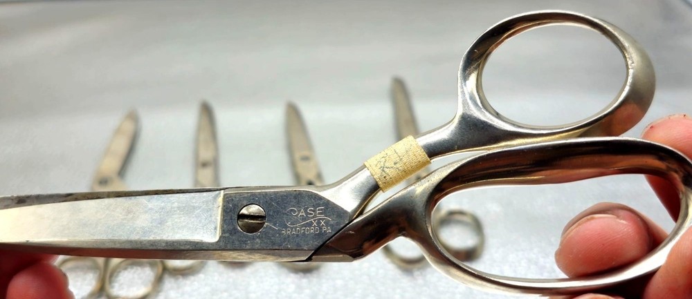 Vintage Shears Scissors Solingen Tailor Shears Wasa & Graef & Schmidt 5 Pieces