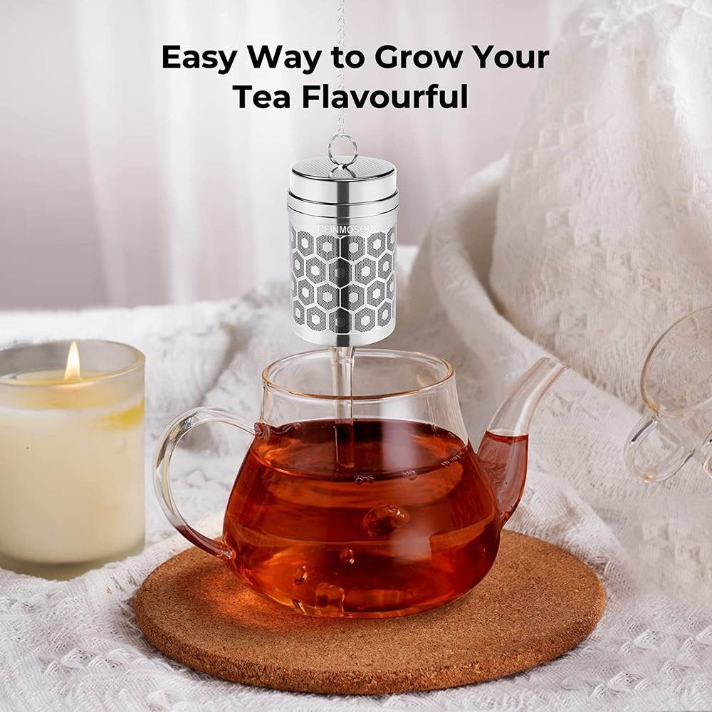 2 Pack Tea Strainers for Loose Tea, Extra Fine Mesh Tea Infuser, 304 Stainles...