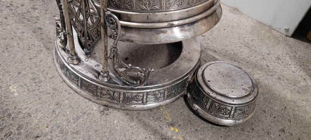 Victorian Pairpoint MFG Co Quadrouple Silverplate tilting pitcher set