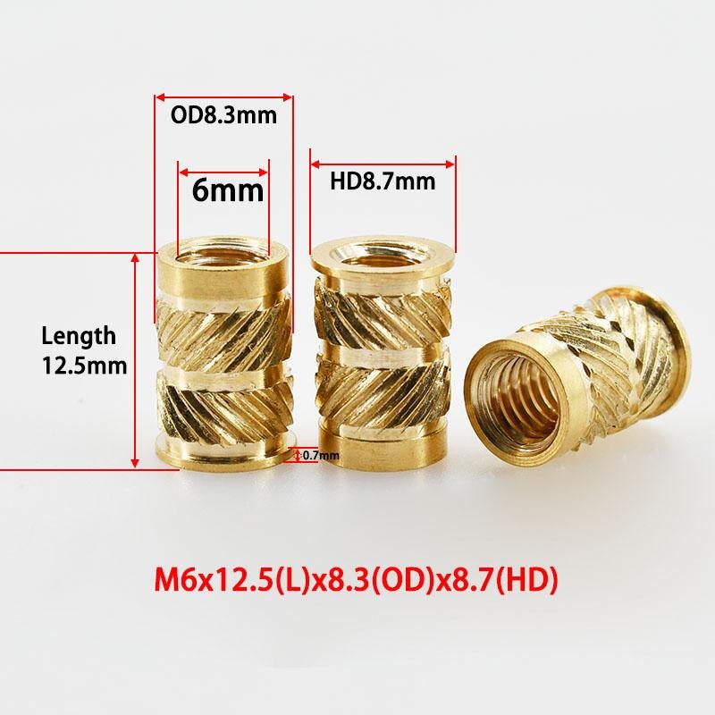 NEW Copper Threaded Insert Nuts M2–M8 Knurled Heat Set for 3D Print & Notebook