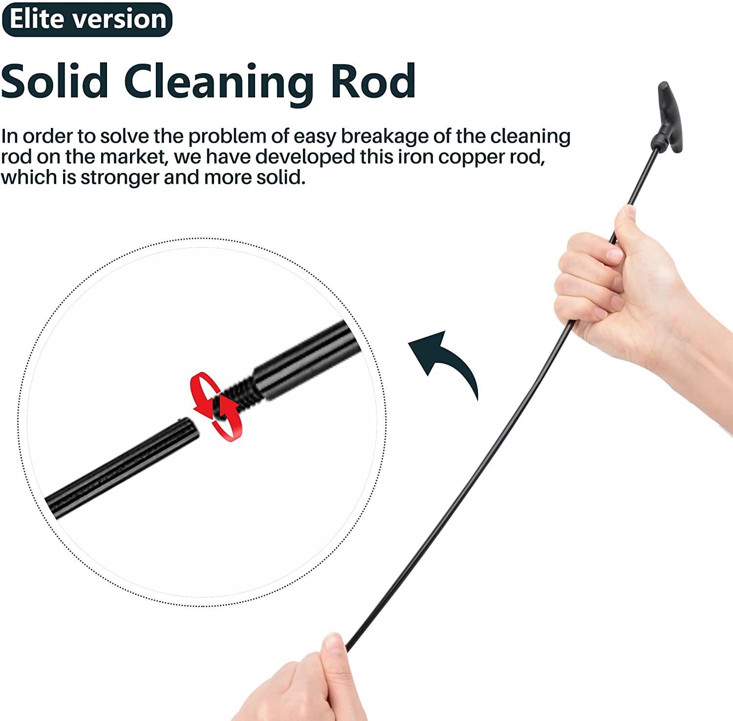 Elite Version for 5.56 Cleaning Kit .22 Rifle Gun Cleaning Kit with Bore Chamber