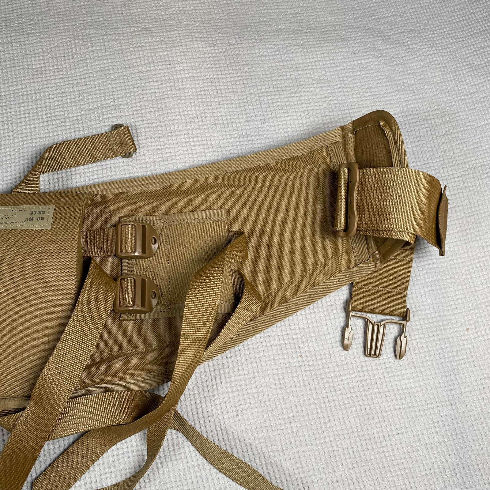 USMC FILBE Hip Belt Waist Kidney Rucksack- Belt Only - Coyote Brown - NEW
