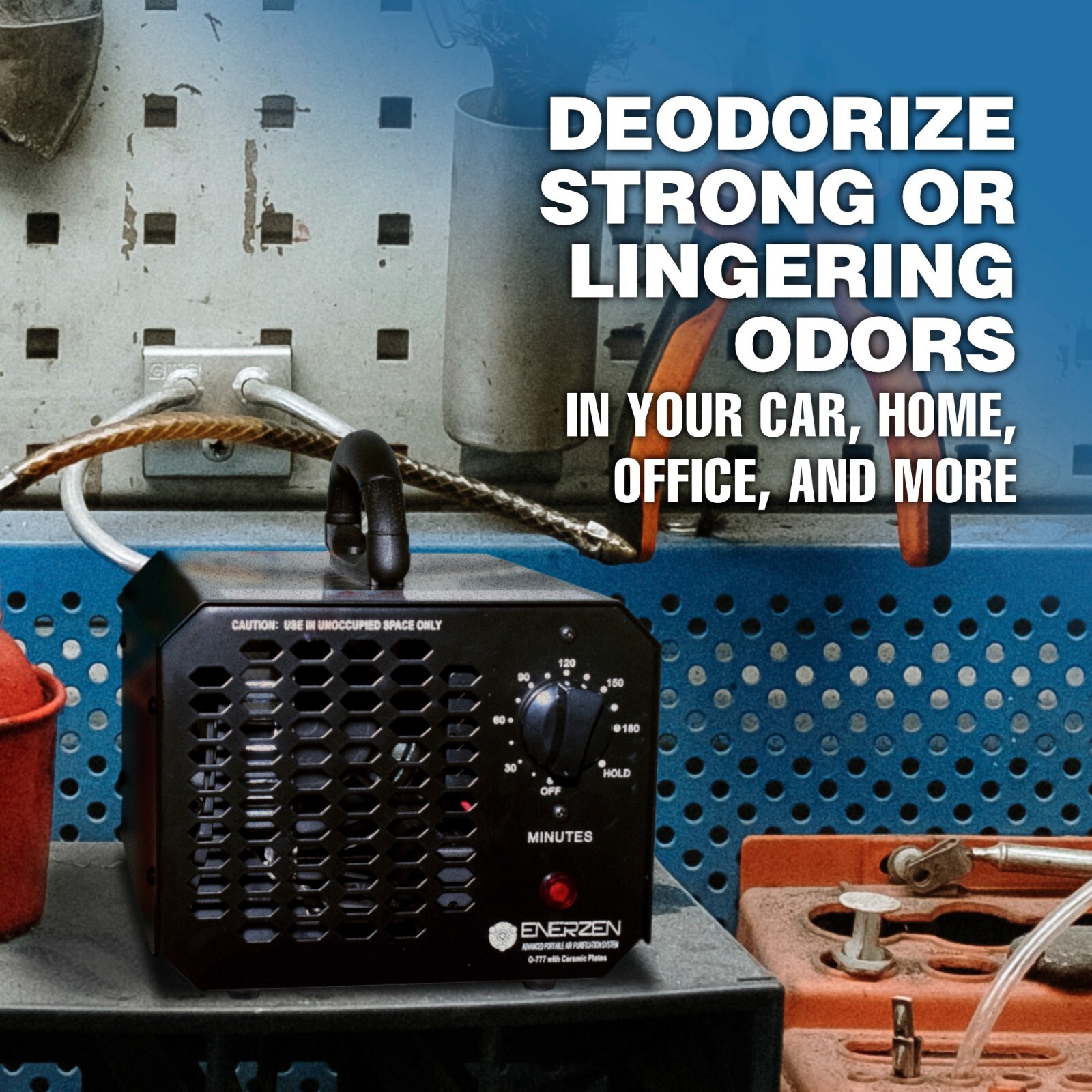 Enerzen O-777 - 60,000 mg/h Ozone Generator Deodorizer Air Purifier Odor Ionizer