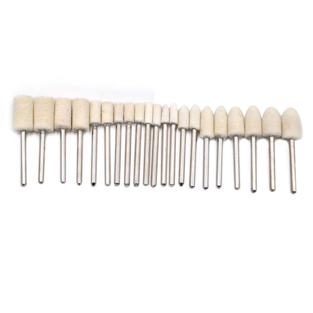 Oudtinx 100pcs Multifunctional Wool Felt Mandrel Mounted Grinding