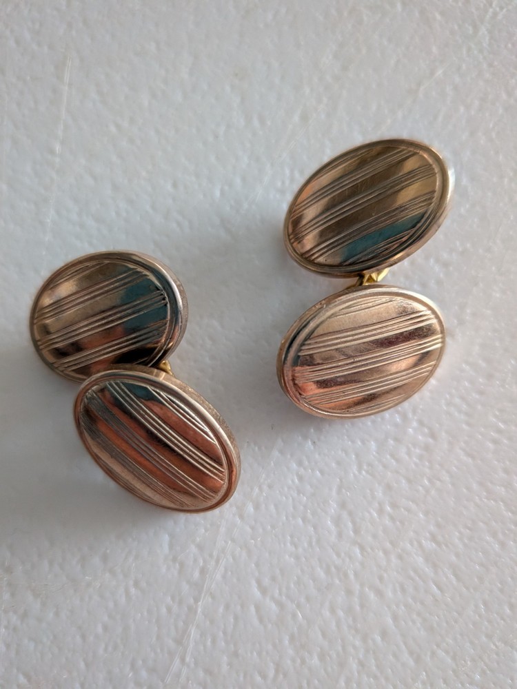 Vintage Gold Coloured Chain-Linked Cufflinks