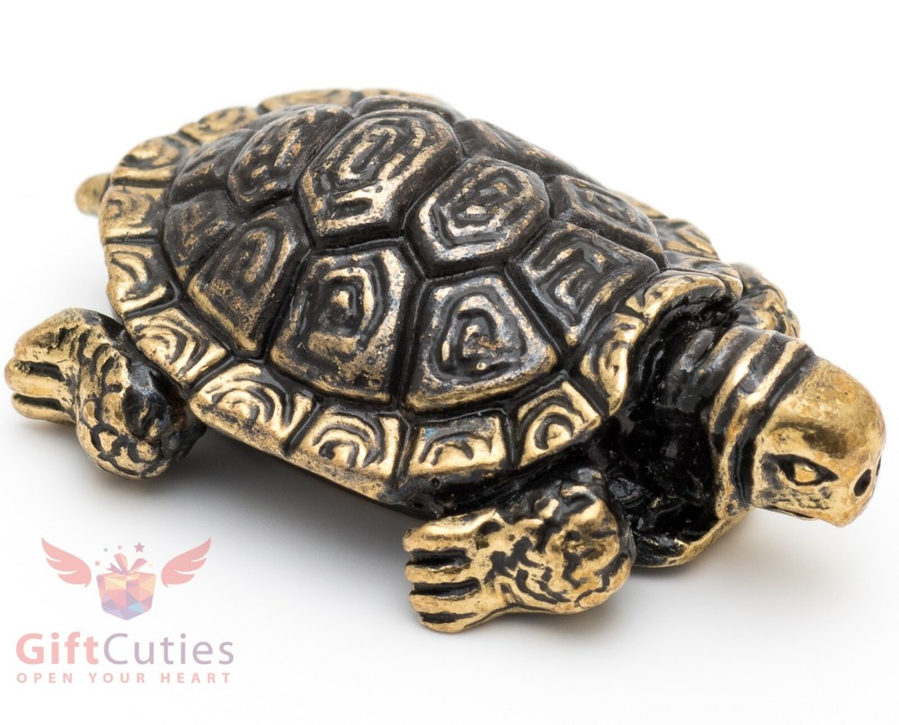 Solid Brass Figurine Water Sea Tortoise Turtle talisman IronWork