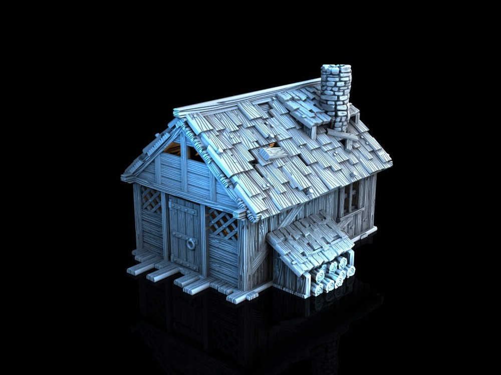 Adrian-3DP4U - Lumberjack Hut - 28mm