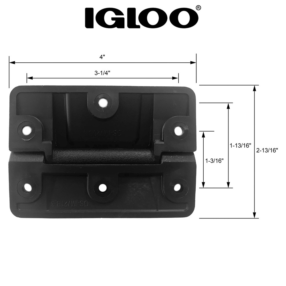 Igloo Cooler Oversized Mechanical Hinge for 150-165 QT Coolers, Black (Single