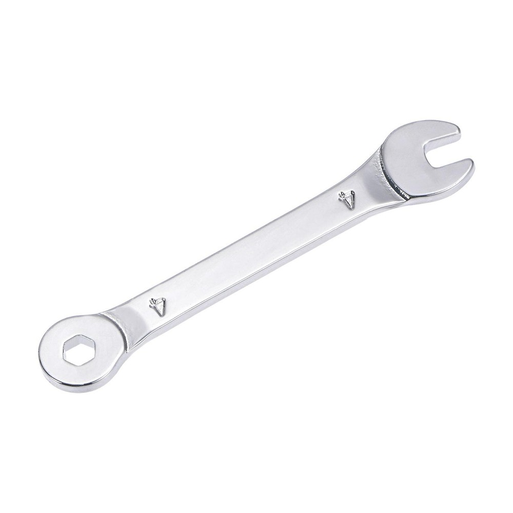 Thin Combination Wrench with Offset 6-Point End and Angled Open End 4mm