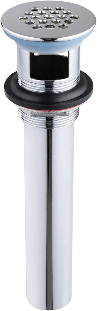 Grid Drain Strainer Assembly with Overflow for Bathroom Sink, P.O. Plug Grid Lav