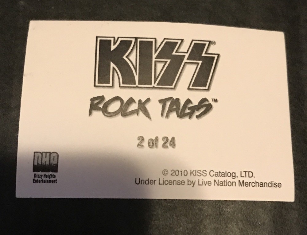 KISS 2010 Rock Tags Dog Tags #24 of 24 Foil Rainbow The Spaceman With Sticker