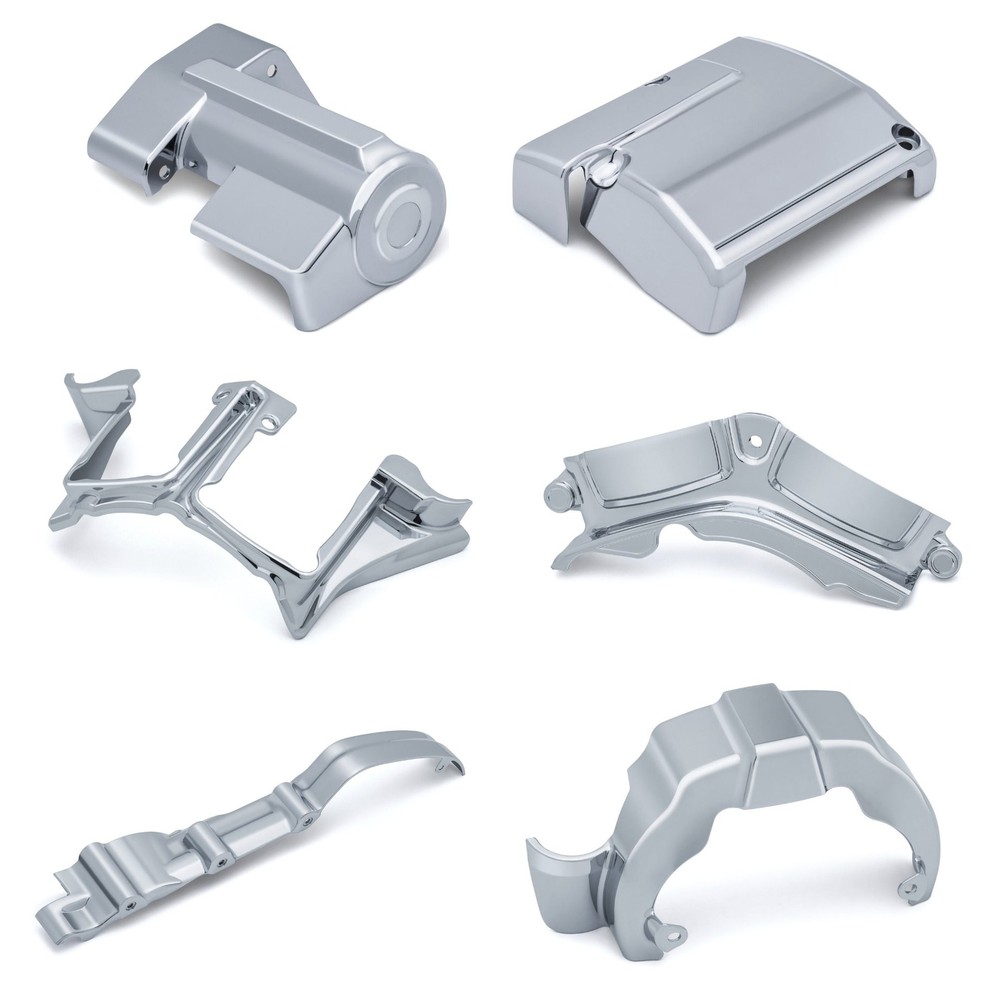 Kuryakyn 6 PC Complete Chrome Precision Engine Cover Package Harley M8 17-21