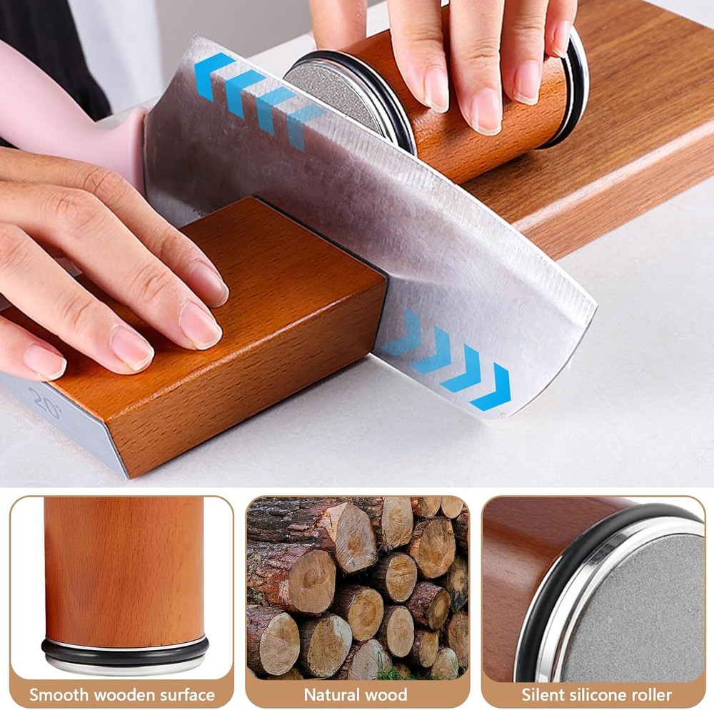 Diamond Rolling Knife Sharpeners Straight Edge Roller Knife Sharpening 2-Angle