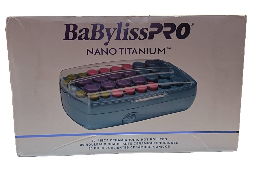 New BaByliss PRO Nano Titanium 30-Piece Ceramic/Ionic Hot Rollers Set