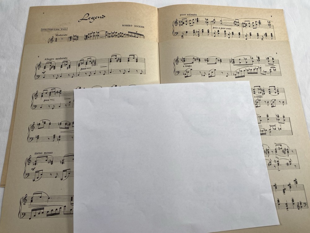 Robert Docker Legend Piano Solo Sheet Music #107