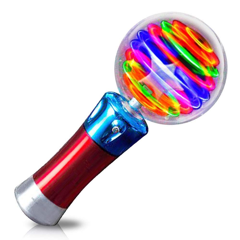 ArtCreativity Spinning Light Up Toy Wand – Magic Ball with Small, Multicolor