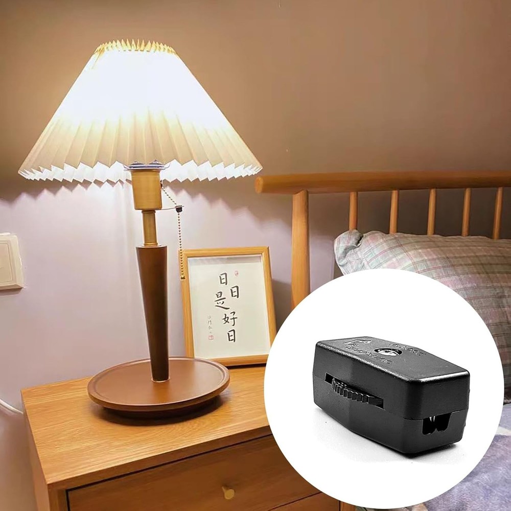 5 Pcs Inline Rotary Switch, Direct Plug-in Light Control Switch for 18/2 SPT-2