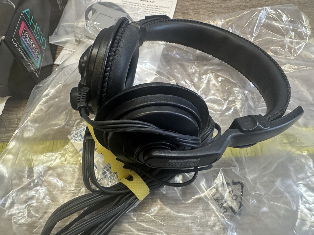 Vintage Altec Lansing AHS10 Communication Headset Mic PC Untested w/ Box