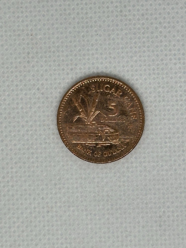 GUYANA FIVE (5) DOLLARS COIN 2018