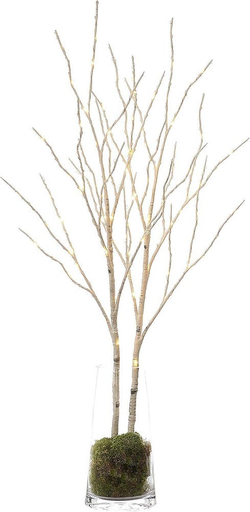 Illuminated Twig with Timer Battery Powered 32IN 100 LED, Artificial Twig