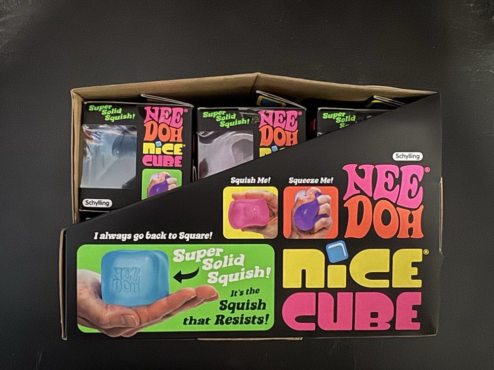 Needoh Nice Cube Super Solid Squish Squeeze Stress Reliever Toy Lot 12