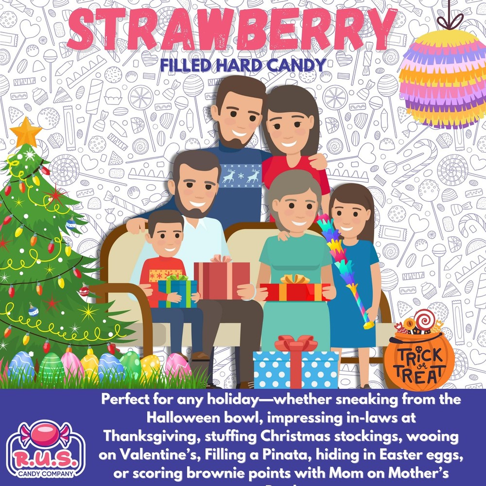 Strawberry Filled Hard Candy â€“ Bulk Wrapped Fruit Candy by â€“ Individually...