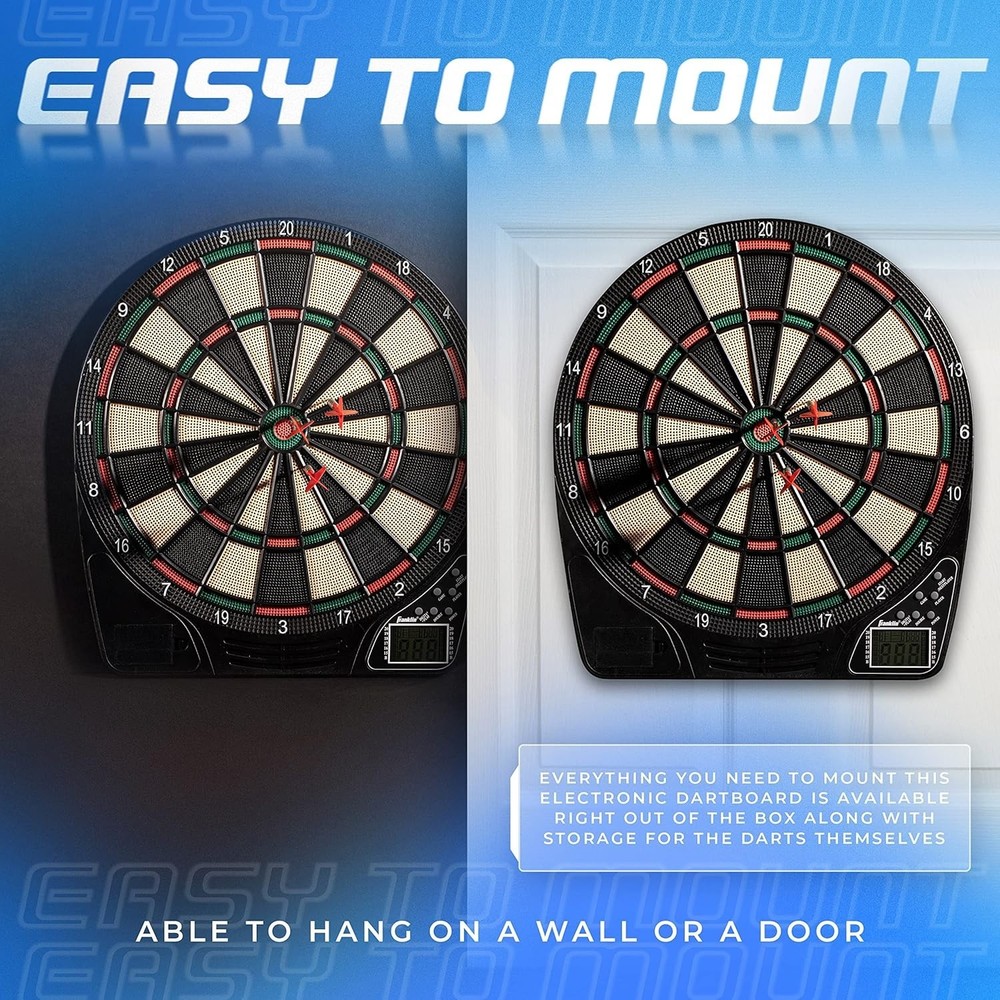 Interactive Electronic Dart Board Set - 65 Games, 6 Soft Tip Darts Included