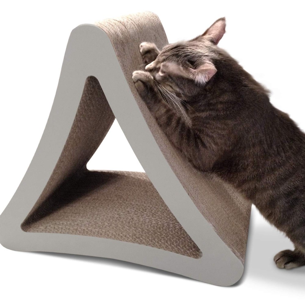 PetFusion 3-Sided Vertical Cat Scratcher Pad Lounge, Multiple Angles, 6 Usable