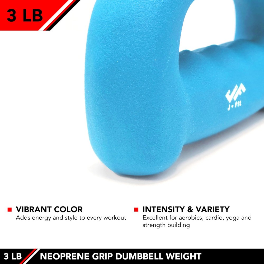 Neoprene DGrip Dumbbell Weight, 3LB, 3 Pound