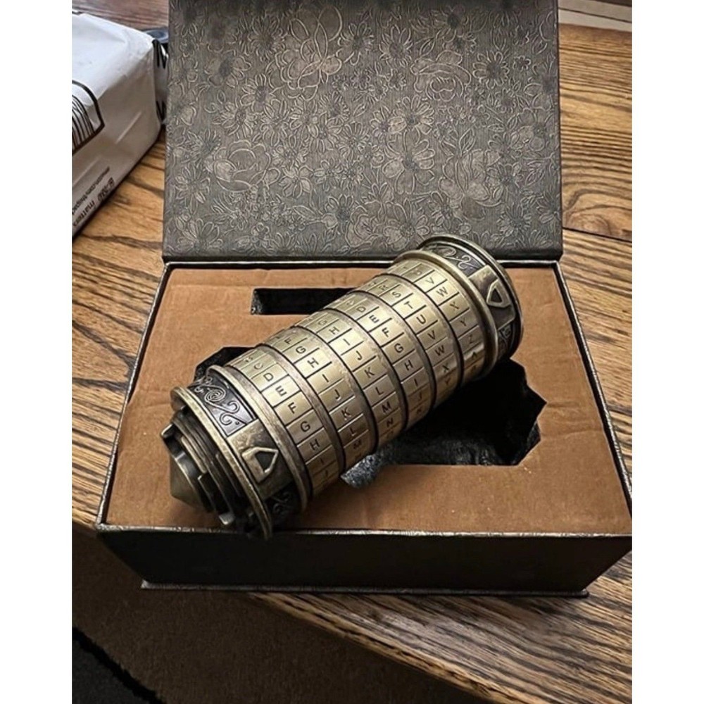 DaVinci Cryptex Puzzle Lock Box with Hidden Compartment NEW