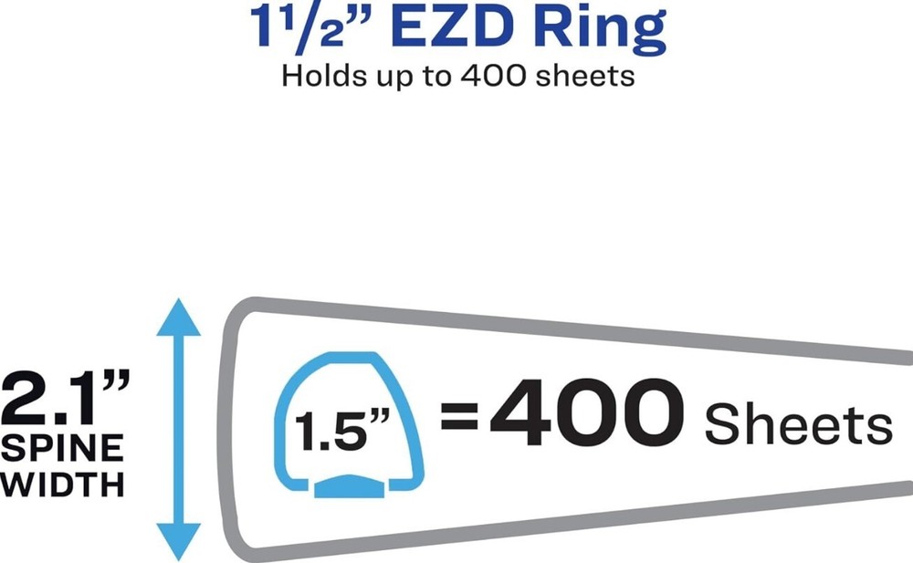 Avery Dennison Ave-09701 Durable Slant Ring Reference View Binder -